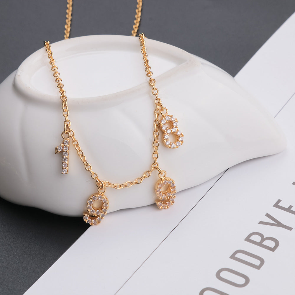 DIY Personalized Necklace With Zircon Letter Necklace